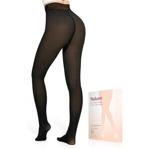 Women Fleece Lined Tights,Fake Translucent‎ Warm Pantyhose Leggings Fleece Lined